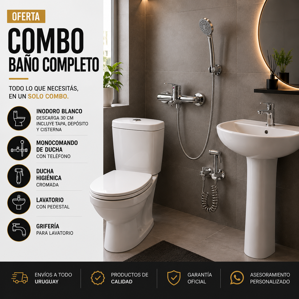 COMBO Baño Completo Blanco