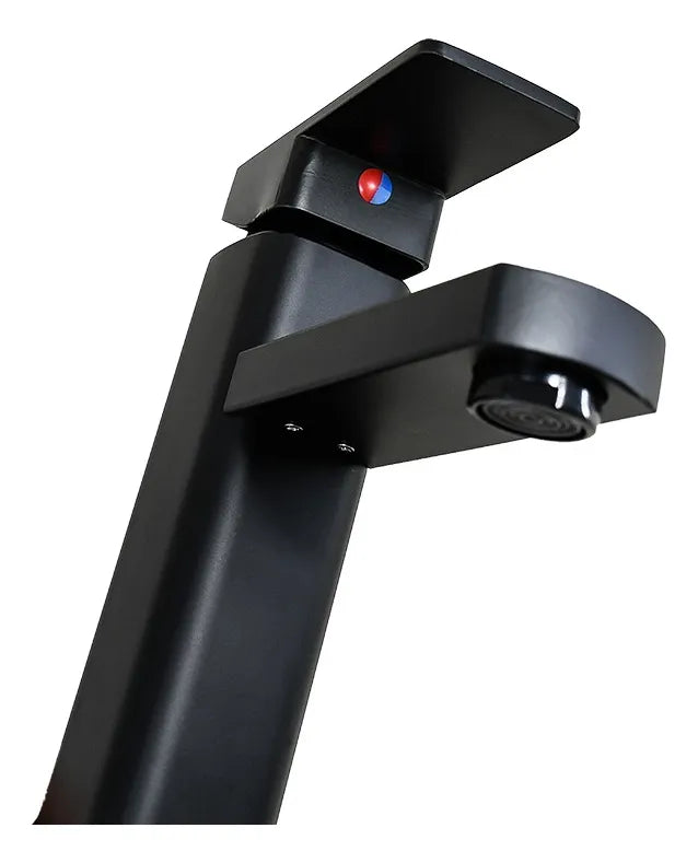 Canilla Griferia Alta De Lavatorio Negra 30 Cms