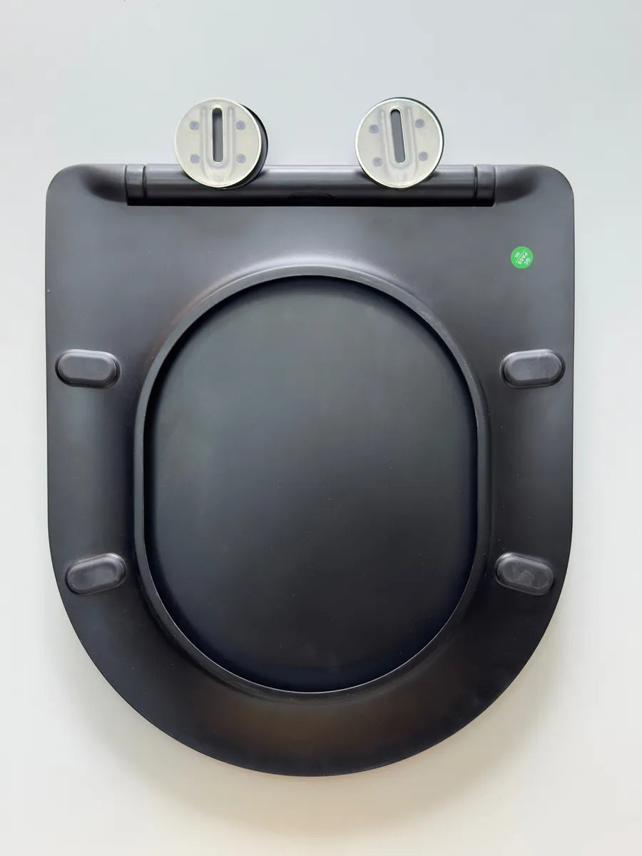 Tapa De Inodoro Color Negro Cierre Lento Modelo Roca