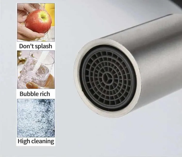 Monocomando Acero Inoxidable Canilla Cocina Pico Goma