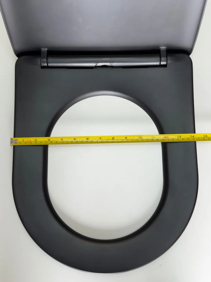 Tapa De Inodoro Color Negro Cierre Lento Modelo Roca