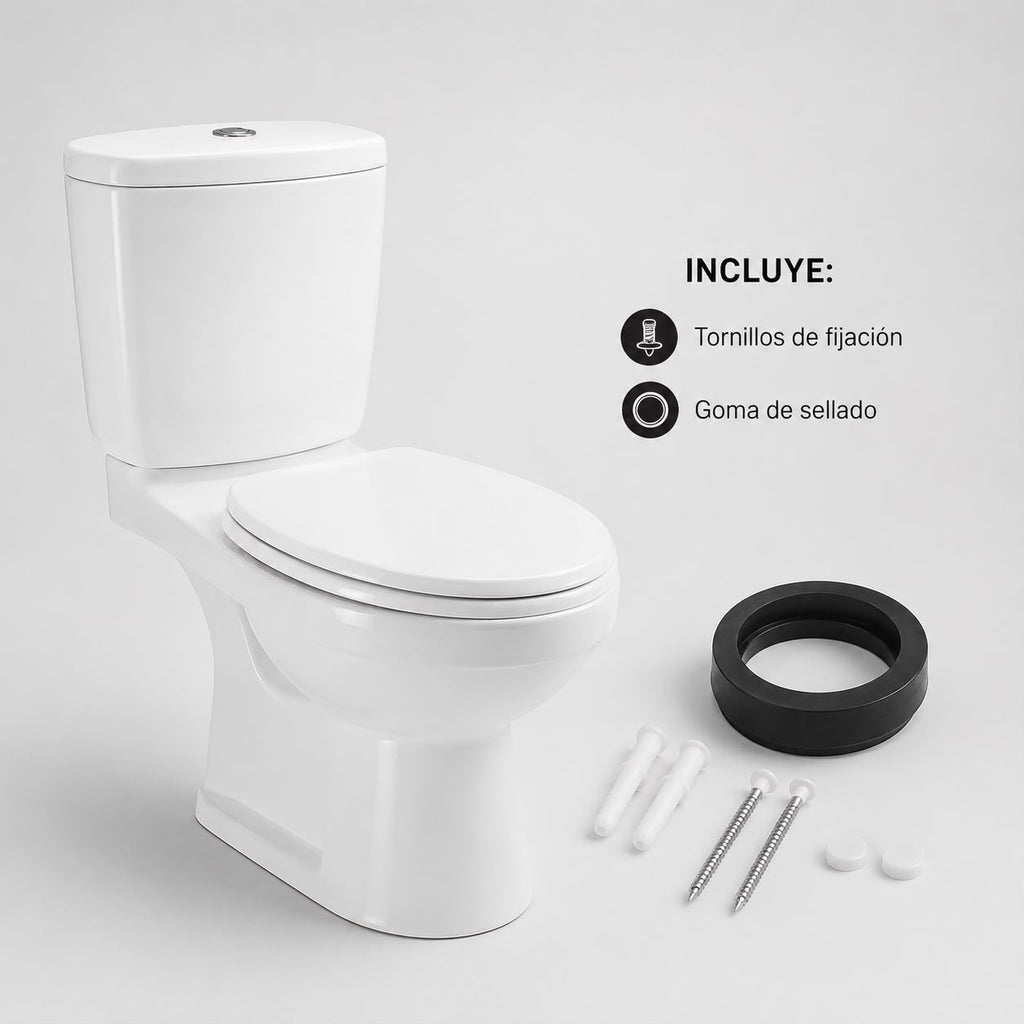 Inodoro Blanco con Mochila