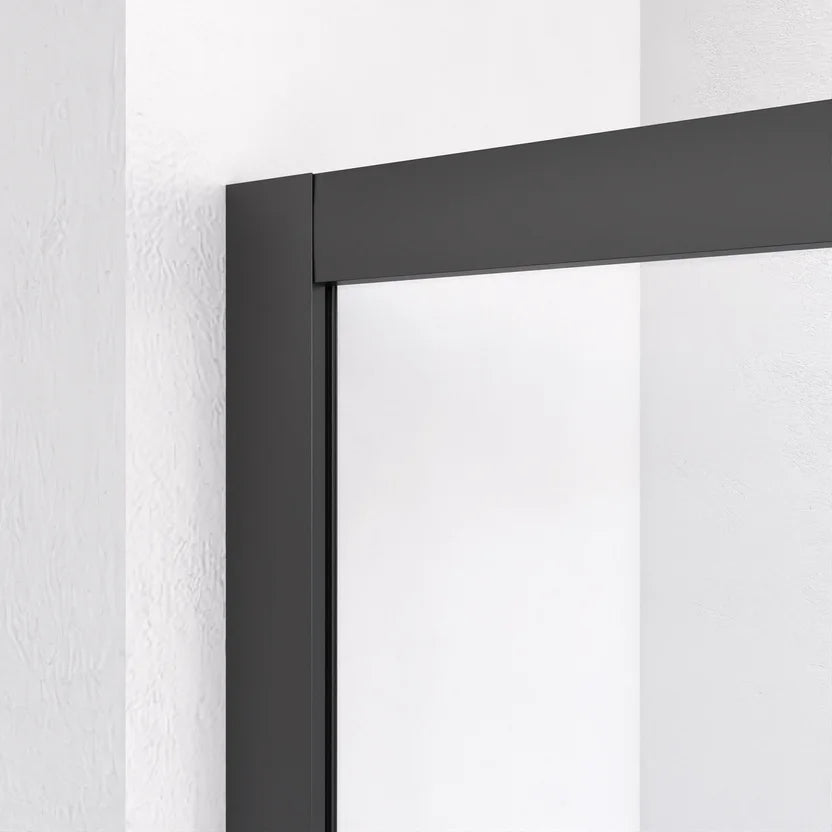 Cabina De Ducha Curva Negra 90x90 cm