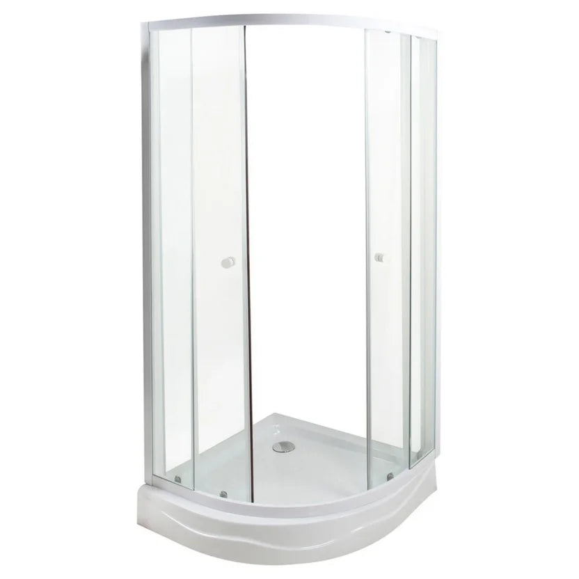 Cabina De Ducha Curva Blanca 80X80 cm